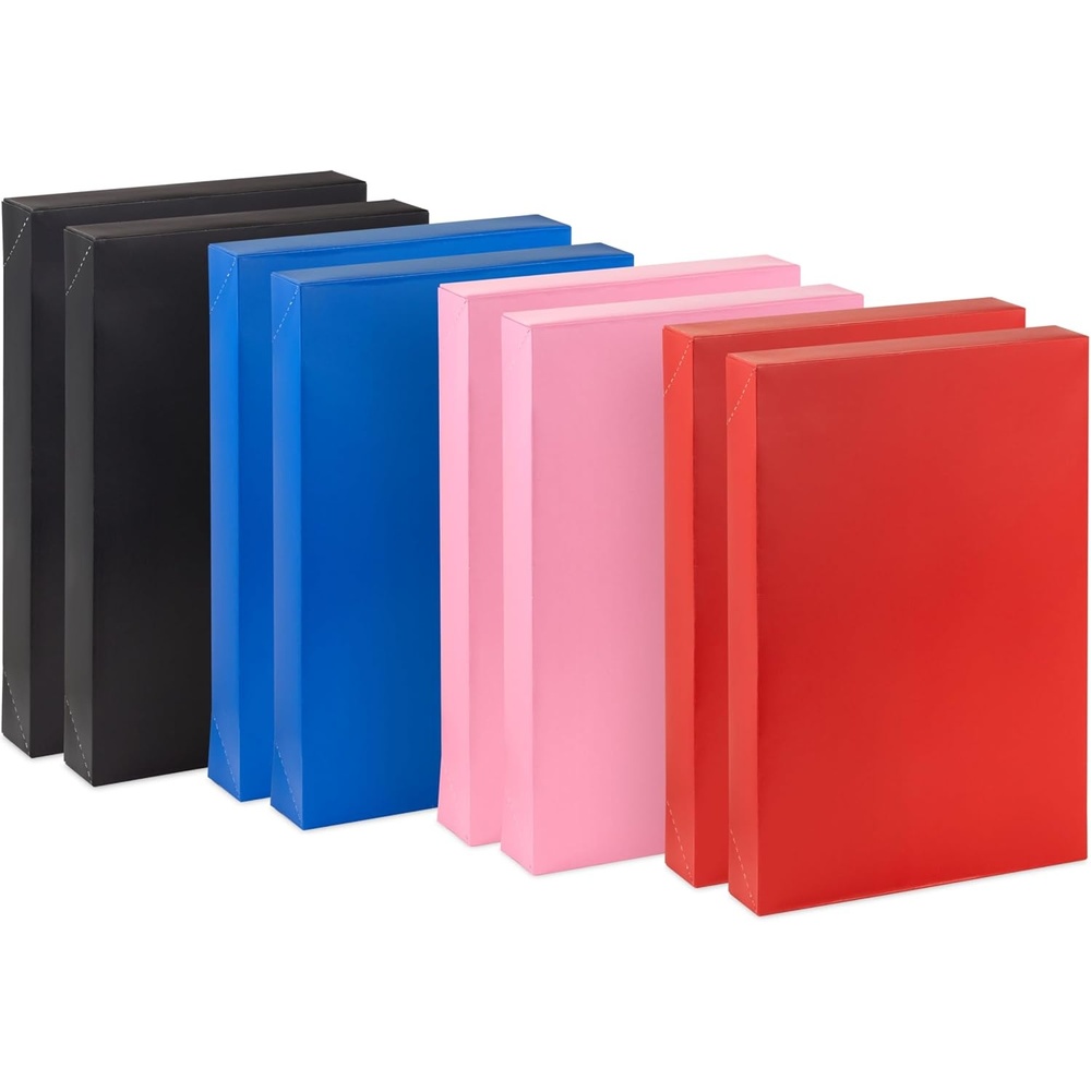 image:imageHallmark Medium Gift Boxes with Lids 8 Shirt Boxes 2 Each Red Pink Blue Black for Birthdays Baby Showers Valentines Day Mothers Day Fathers Day8 Assorted Gift Boxes