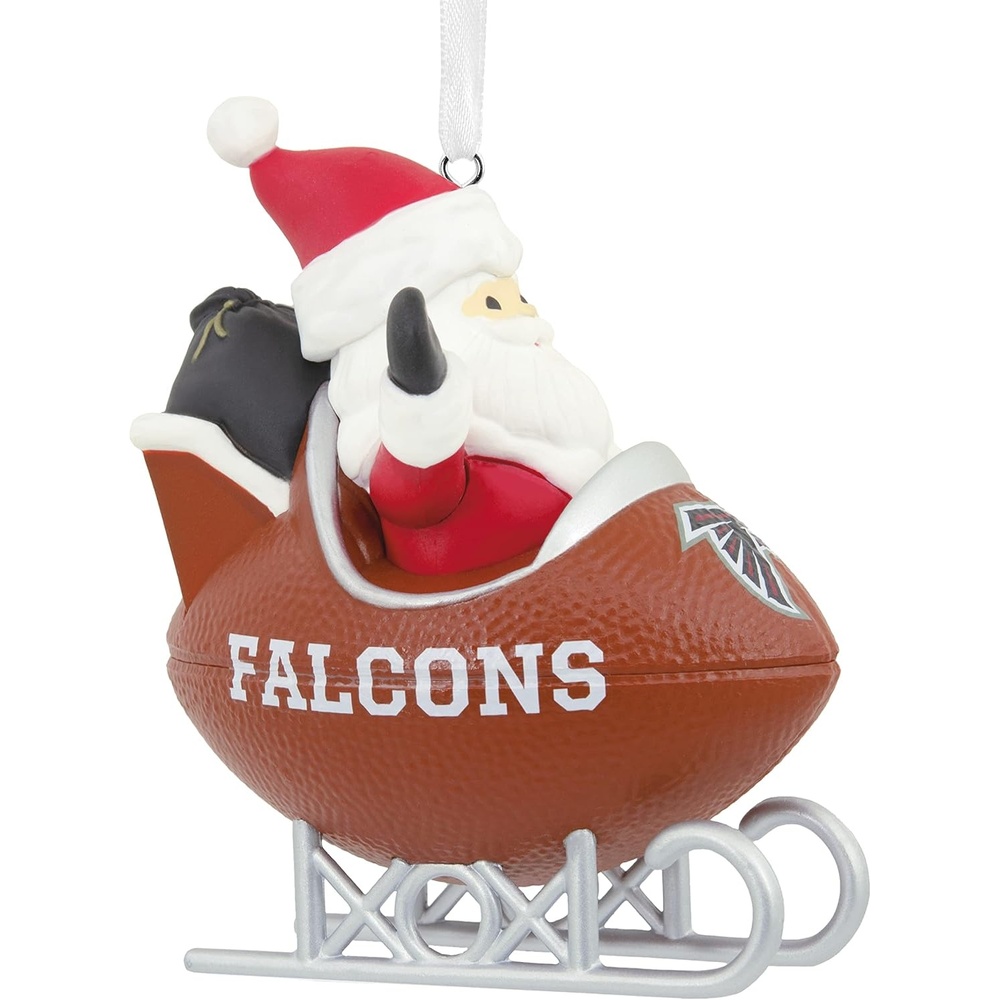 image:imageHallmark NFL Atlanta Falcons Santa Football Sled Christmas Ornament Multi Color 0001OSL2145Atlanta Falcons