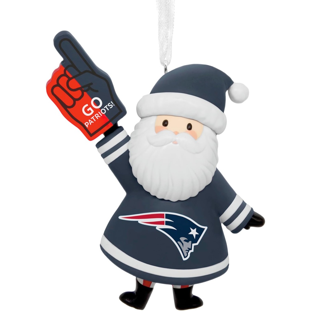 image:imageHallmark NFL New England Patriots Santa Fan Christmas Ornament Gifts for Sports Fans