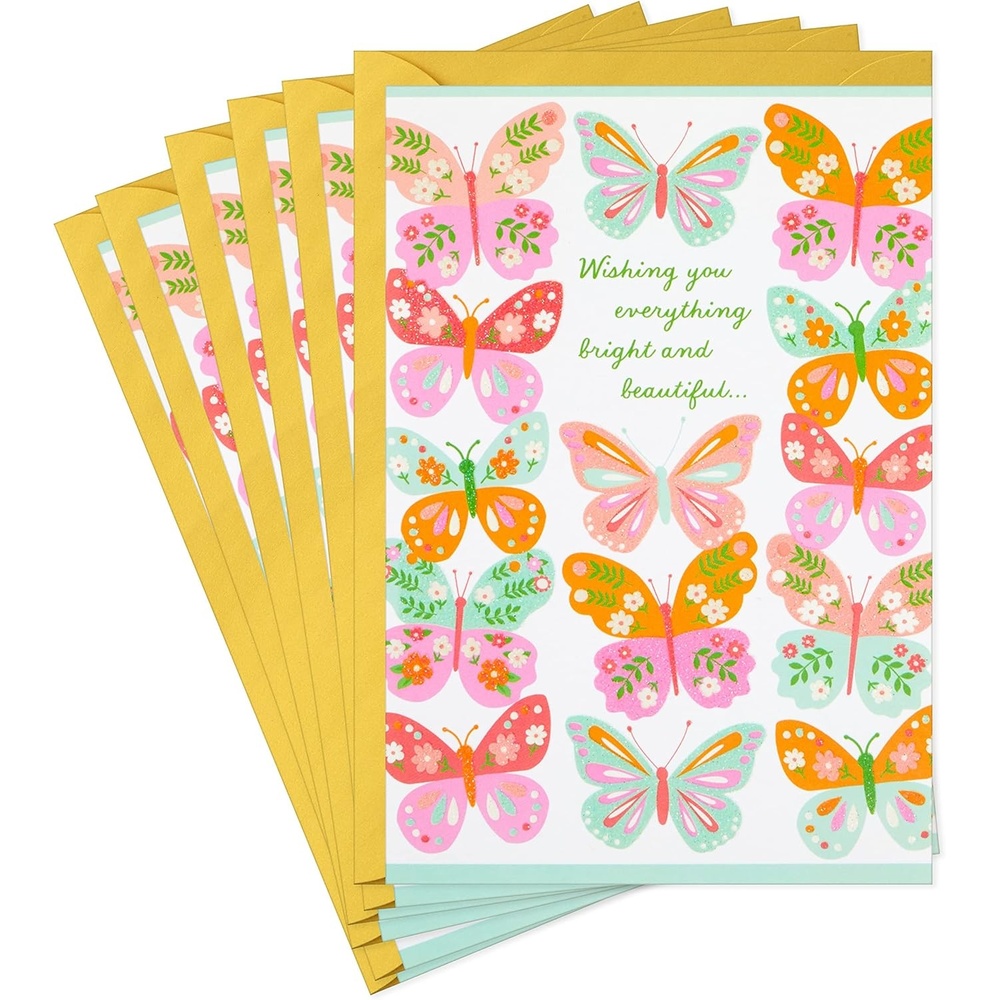 image:imageHallmark Pack of Easter Cards Butterflies 6 Cards with Envelopes