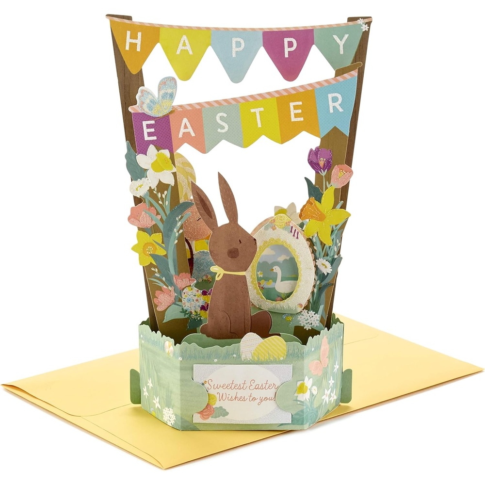 image:imageHallmark Paper Wonder Displayable Pop Up Easter Card Easter BasketPop Up  Easter Bunny