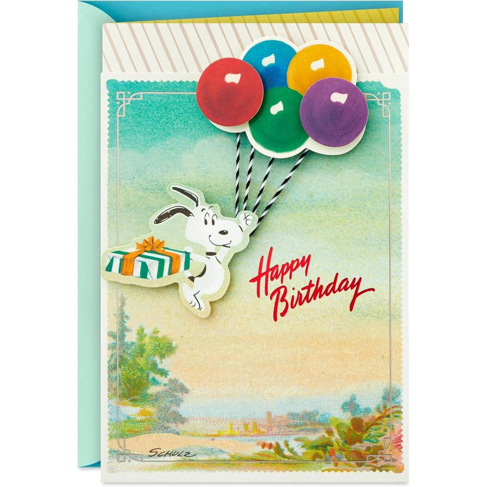 image:imageHallmark Peanuts Birthday Card Snoopy BalloonsSnoopy  Balloons
