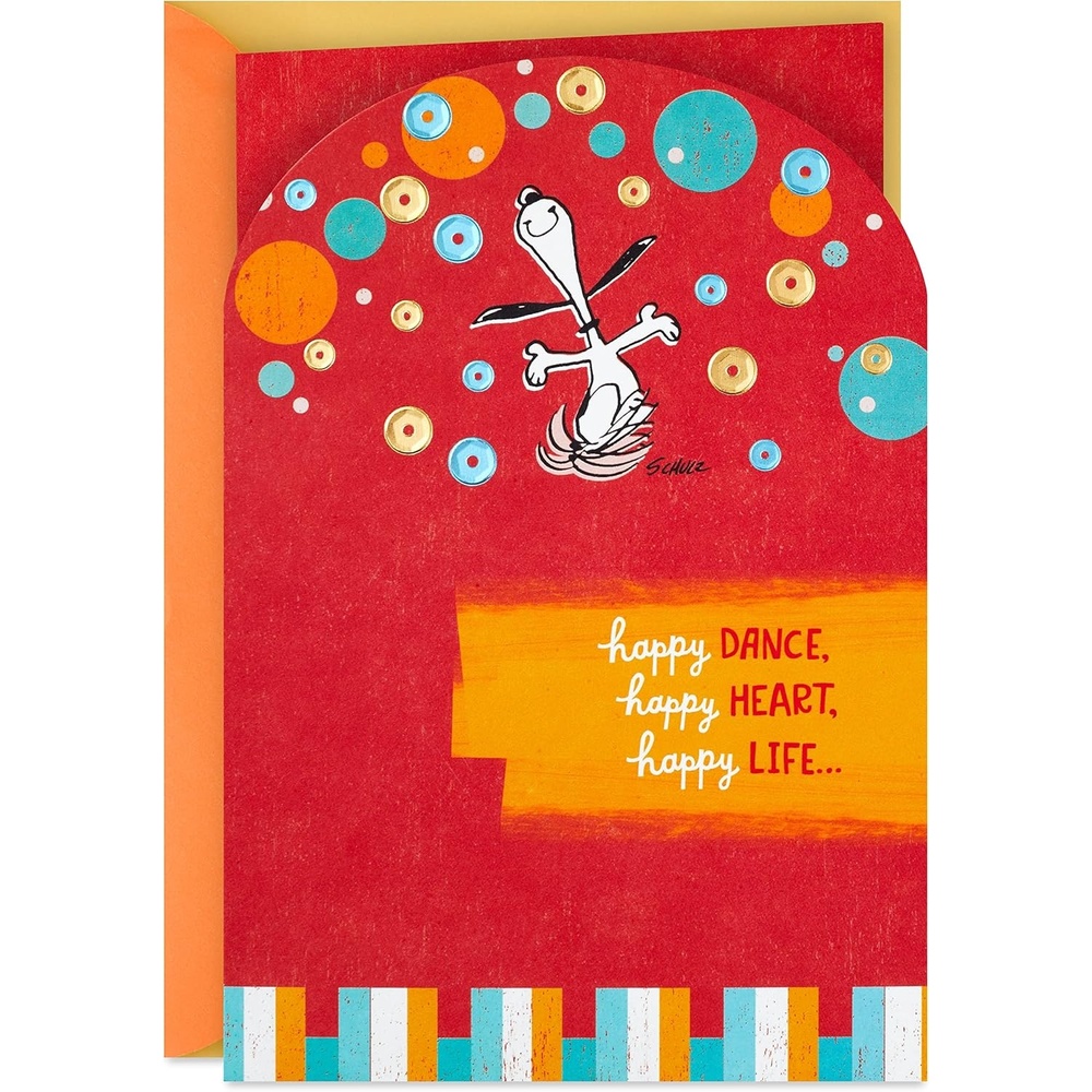 image:imageHallmark Peanuts Birthday Card Snoopy BalloonsSnoopy  Happy Dance