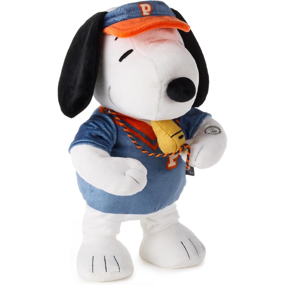 image:imageHallmark Peanuts Plush with Sound and Motion 125 Varsity Coach Snoopy Gift for Graduations Coaches Teammates Friends Fans Collectors