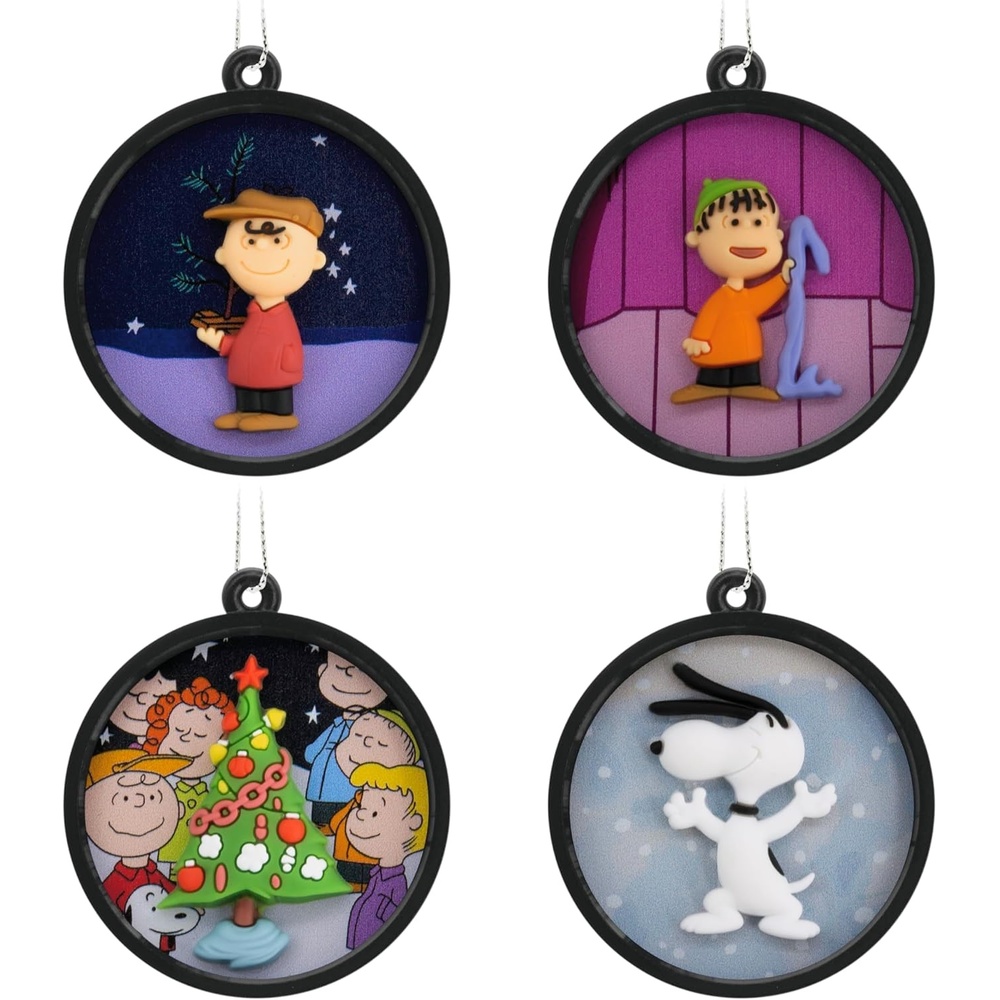 image:imageHallmark Peanuts Scenes Mini Christmas Ornaments Shatterproof Set of 4