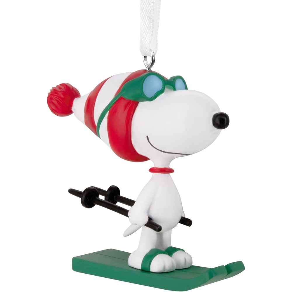 image:imageHallmark Peanuts Snoopy on Holiday Doghouse Christmas Ornament Blown GlassSnoopy Skiing