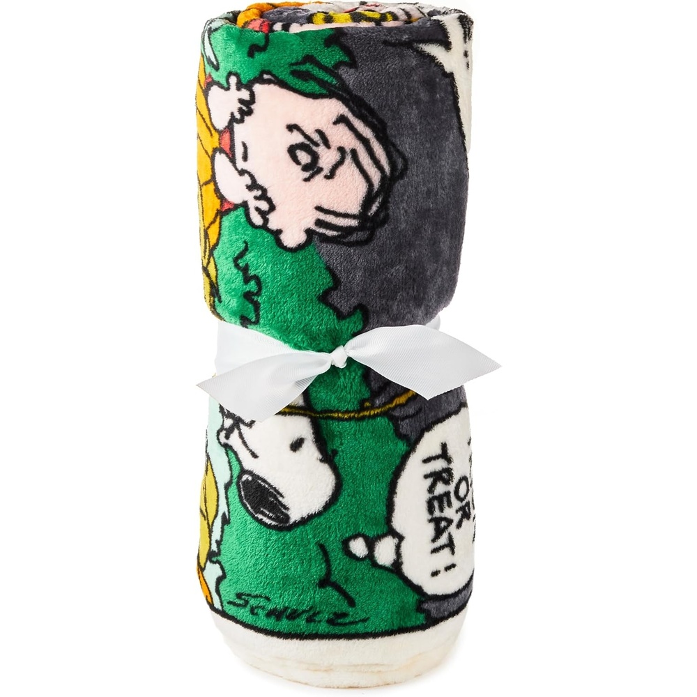image:imageHallmark Peanuts Throw Blanket 60x50 Great Pumpkin Comic Strip for Kids Fans Collectors