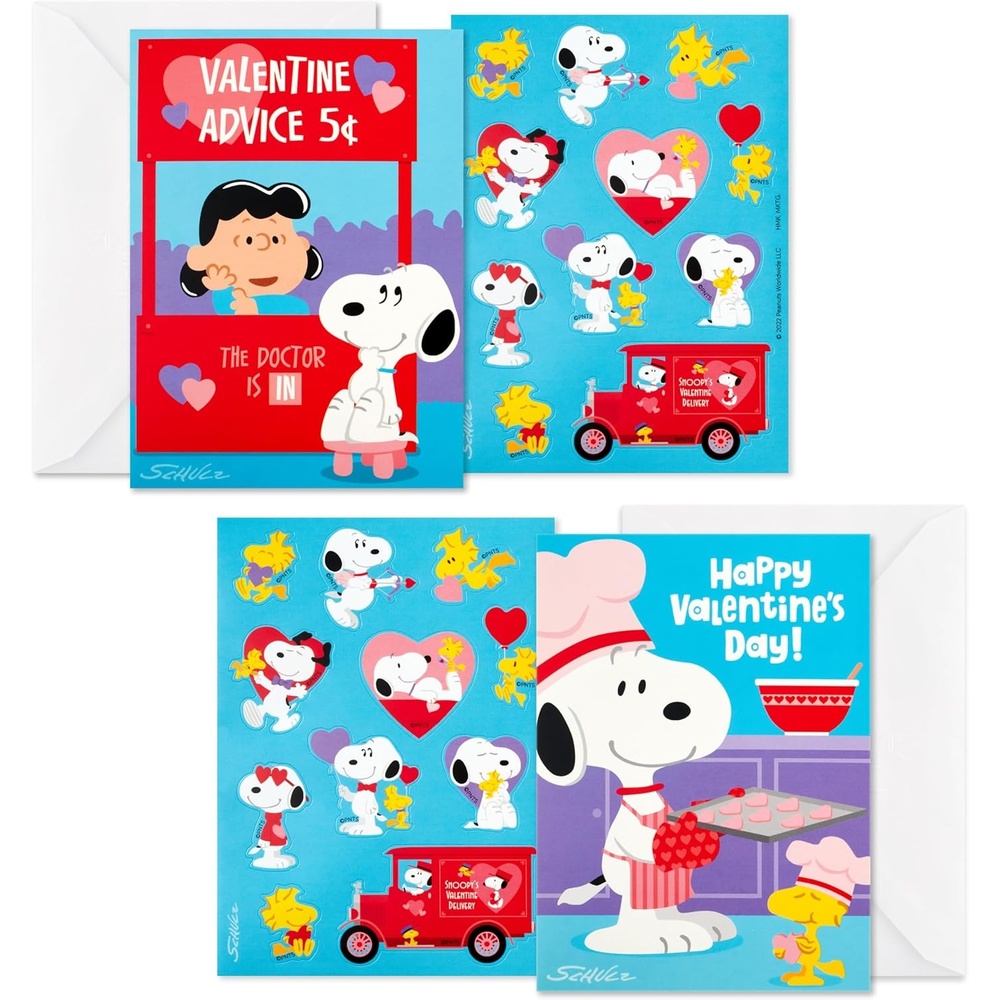image:imageHallmark Peppa Pig Valentines Day Cards and Stickers for Kids School 24 Classroom Valentines with EnvelopesPeanuts Valentines with Stickers