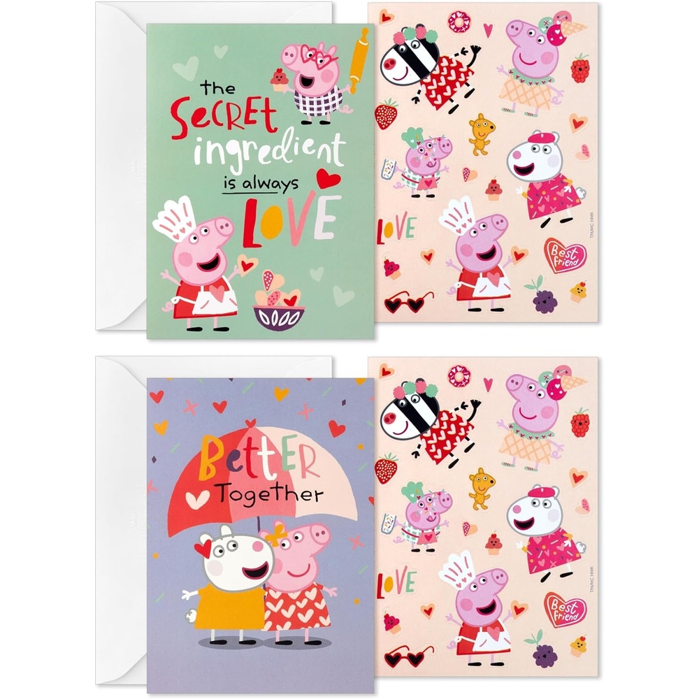 image:imageHallmark Peppa Pig Valentines Day Cards and Stickers for Kids School 24 Classroom Valentines with EnvelopesPeppa Pig Valentines with Stickers