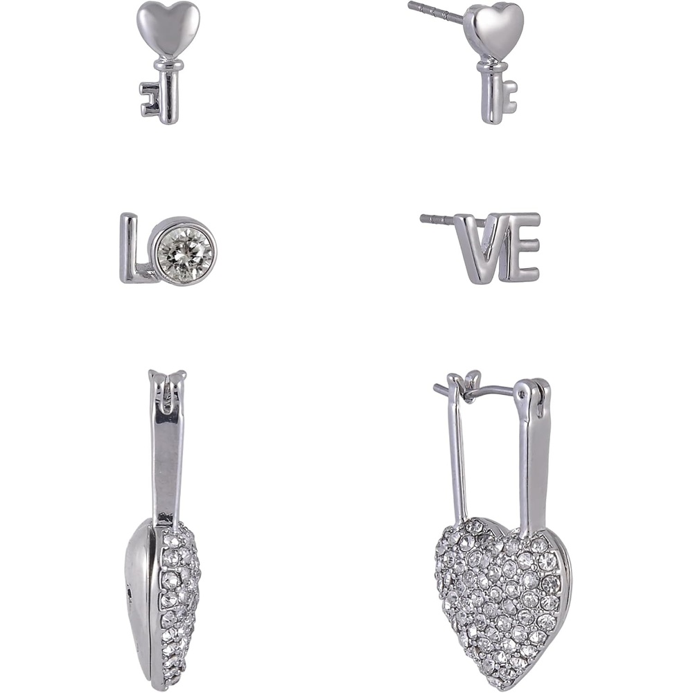 image:imageHallmark Silver Tone Valentines Day Trio Earring Set