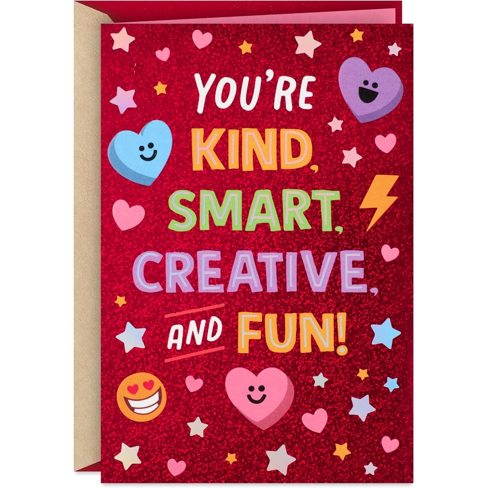 image:imageHallmark Valentines Day Card for Kid Creative Smart Fun for Son Daughter Grandchild Niece Nephewred