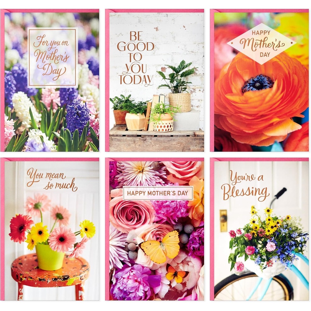 image:imageHallmark Valentines Day Cards Assortment Bold Type 24 Cards and EnvelopesMothers Day Photography Card Assortment
