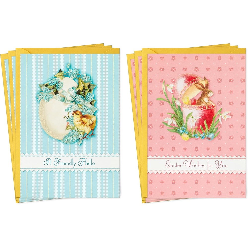 image:imageHallmark Vintage Easter Cards Assortment Easter Wishes 6 Cards with EnvelopesVintage Easter Wishes  6 Cards with Envelopes