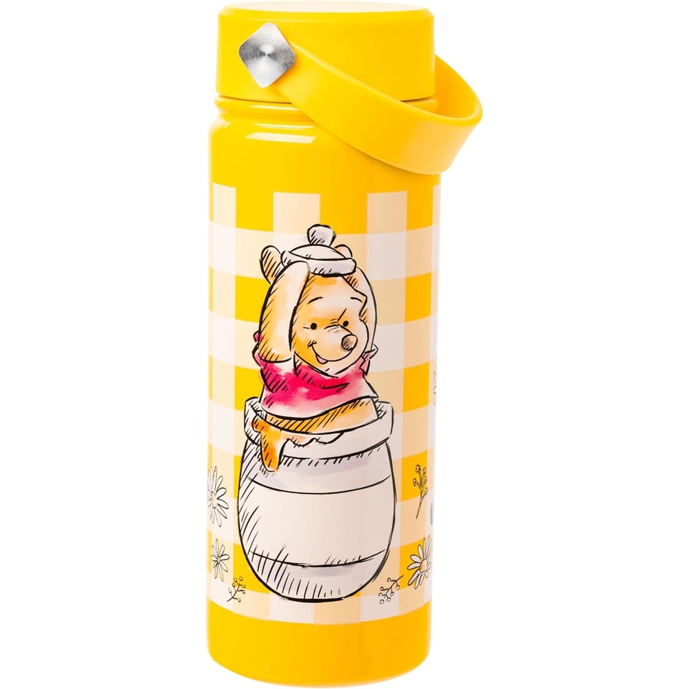 image:imageSilver Buffalo Rainbow Brite Stainless Steel Water Bottle with Swivel Handle 20 OuncesWinnie the Pooh