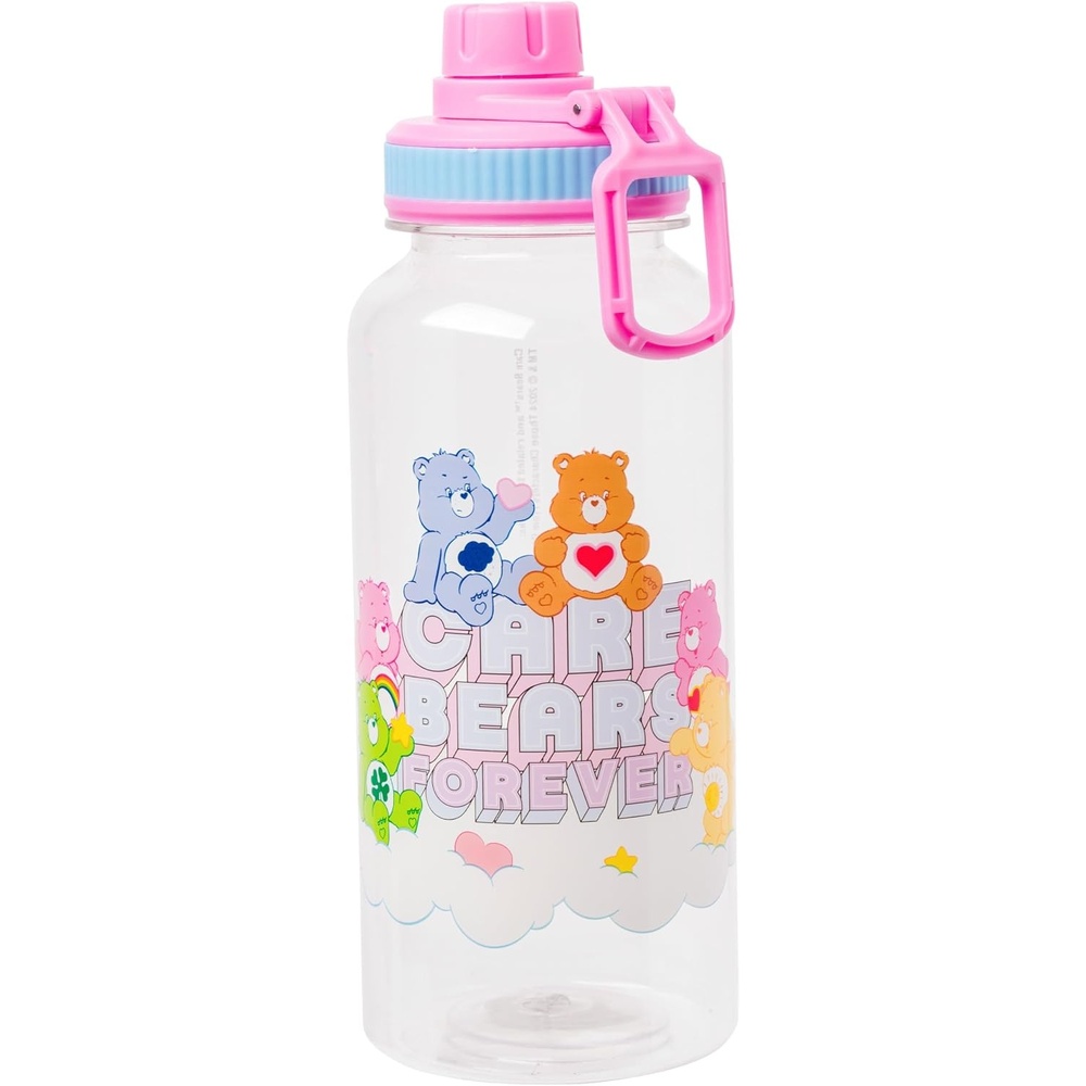 image:imageSilver Buffalo Rainbow Brite and Twink Twist Spout Plastic Water Bottle with Stickers You Stick Yourself 32 OuncesCare Bears Forever