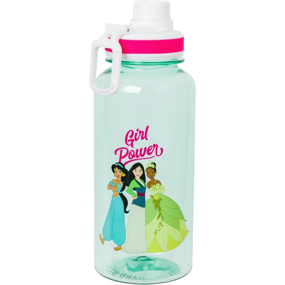 image:imageSilver Buffalo Rainbow Brite and Twink Twist Spout Plastic Water Bottle with Stickers You Stick Yourself 32 OuncesDisney Princess Girl Power