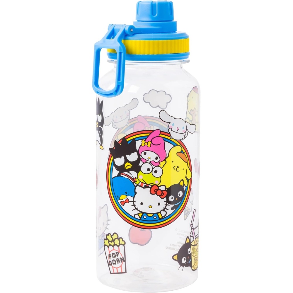image:imageSilver Buffalo Rainbow Brite and Twink Twist Spout Plastic Water Bottle with Stickers You Stick Yourself 32 OuncesHello Kitty and Friends