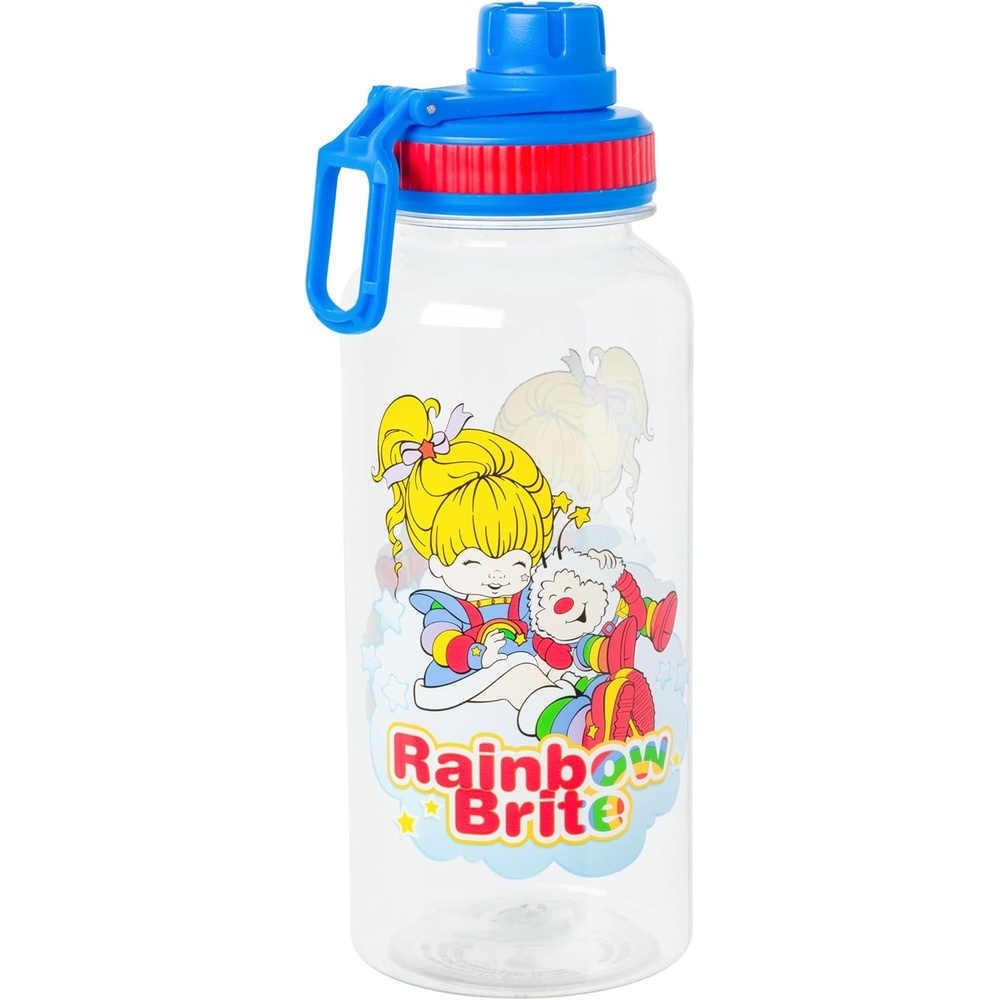image:imageSilver Buffalo Rainbow Brite and Twink Twist Spout Plastic Water Bottle with Stickers You Stick Yourself 32 OuncesRainbow Brite