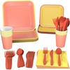 Melon Orange  Golden Rod Yellow