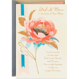 DaySpring Religious Easter Card (Beautiful Blessings, Pink and Yellow Flowers) for Friend, Relative, Coworker(5 inches x 7.2 inches)