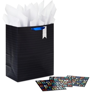 Hallmark 13″ Large Personalized Gift Bag with Tissue Paper (Black Letterboard with Letter Stickers) for Valentine’s Day, Birthdays, Graduations, Baby Showers, Back to School and More