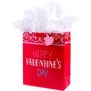 Hallmark 15″ Extra Large Gift Bag with Tissue Paper (Happy Valentine’s Day)(4 sheet (Pack of 1))