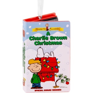 Hallmark A Charlie Brown Christmas Retro Video Cassette Case Christmas Ornament, Christmas Movie Gifts