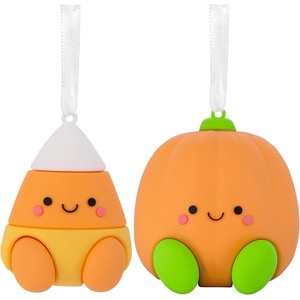 Hallmark Better Together Chips and Salsa Magnetic Christmas Ornaments, Set of 2, Shatterproof(Pumpkin & Candy Corn)