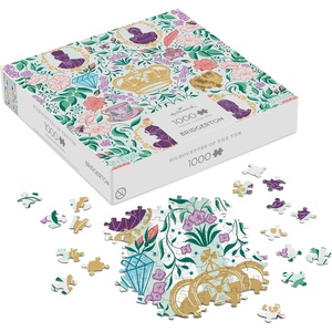Hallmark Bridgerton 1000-Piece Jigsaw Puzzle (Ton Silhouettes on Floral) for Birthdays, Easter, Mother’s Day, Christmas