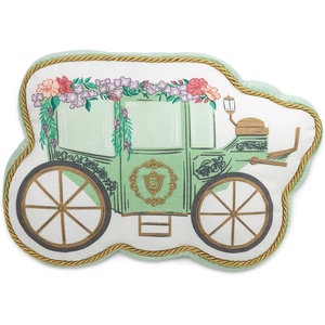 Hallmark Bridgerton Shaped Throw Pillow (Green Carriage) Gift for Birthdays, Easter, Mother’s Day