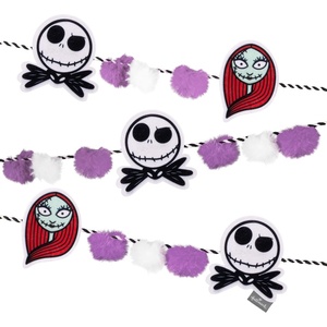 Hallmark Christmas Garland, Disney Tim Burton’s The Nightmare Before Christmas Garland, 72″, Fabric, Gifts for Disney Fans