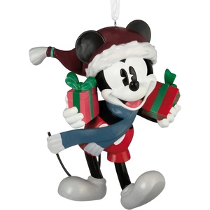 Hallmark Christmas Ornament, Disney Mickey Mouse with Presents Ornament, Gifts for Disney Fans