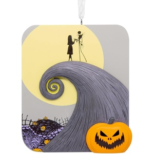 Hallmark Christmas Ornament, Disney Tim Burton’s The Nightmare Before Christmas Jack Skellington and Sally Ornament, Gifts for Disney Fans