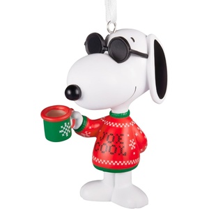 Hallmark Christmas Ornament, Peanuts Festive Joe Cool Ornament, Gifts for Peanuts Fans
