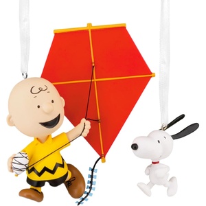 Hallmark Christmas Ornaments, Peanuts Charlie Brown and Snoopy Ornaments, Set of 2, Gifts for Peanuts Fans