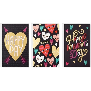 Hallmark Disney Mickey and Friends Mini Valentine’s Day Cards for Kids School (18 Classroom Valentines with Envelopes)(Gold Foil Happy Heart Folded Mini Valentines)