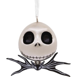 Hallmark Disney Tim Burton’s The Nightmare Before Christmas Jack Skellington Christmas Ornament, Blown Glass(Jack Skellington Metal)