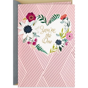 Hallmark Disney Valentines Day Card for Husband, Wife, Boyfriend, Girlfriend (Our Fairy Tale) Anniversary Card, Love Card(You’re the One)