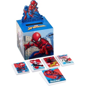 Hallmark Disney/Pixar Toy Story Valentines Day Cards and Mailbox for Kids School Classroom Exchange (1 Box, 32 Valentine Cards, 1 Teacher Card)(Spider-Man  Pop Up Box)