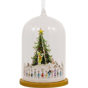 Hallmark Dr. Seuss’s How the Grinch Stole Christmas! Whoville Christmas Tree Cloche Christmas Ornament, Glass and Paper, Gifts for Dr. Seuss Fans