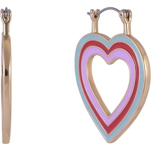 Hallmark Enamel Heart Hoop Earrings