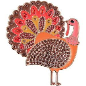 Hallmark Enamel and Stone Turkey Pin