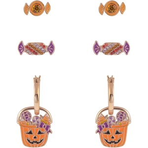 Hallmark Halloween Jack-O-Lantern and Candy Trio Stud Earring Set
