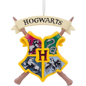 Hallmark Harry Potter Hogwarts Crest Christmas Ornament, multicolor (0002HCM9465)