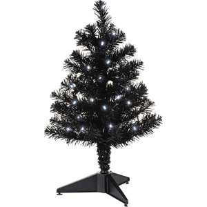 Hallmark Keepsake 2022, Miniature Halloween Tree, Black Christmas Tree with Lights, 18.75″(Mini Black Christmas Tree)