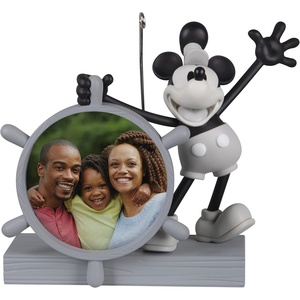 Hallmark Keepsake Christmas Ornament 2023, Disney Mickey Mouse Partners, Gifts for Disney Fans(Ahoy There Steamboat Willie)