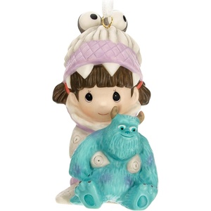 Hallmark Keepsake Christmas Ornament 2023, Disney/Pixar Precious Moments Monsters, Inc. Boo and Sulley Porcelain, Gifts for Disney Fans(Boo and Sulley)