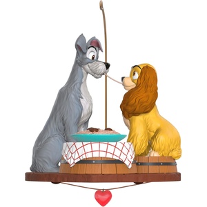 Hallmark Keepsake Disney Christmas Ornament, Lady and the Tramp 70th Anniversary Spaghetti Supper(Spaghetti Supper)