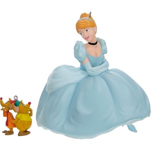 Hallmark Keepsake Disney Princess Mini Christmas Ornaments 2024, Merida and Snow White, Set of 2(Cinderella  Jaq  and Gus)
