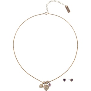 Hallmark Mother’s Day Gold Tone Grandma Cluster Charm Necklace and Earring Set